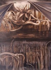 LOVECRAFT GRANDI ANTICHI OLIO SU TAVOLA 60X44