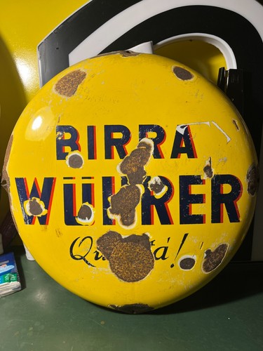 Birra wuhrer insegna smaltata - birra,
