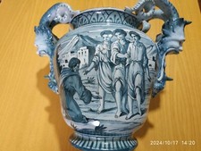 ANTICA CERAMICA Maiolica ITALIANA VASO SAVONA NAPOLI FINE '800 XIX  IDEA ARREDO
