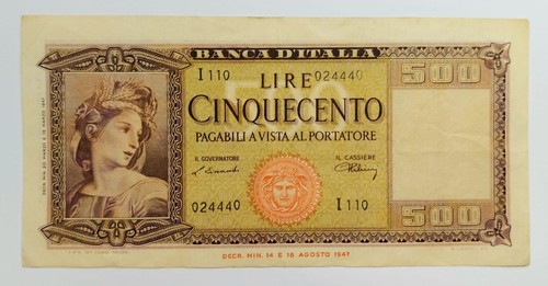 Repubblica 500 lire 1947
