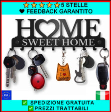 ⭐⭐⭐⭐⭐  Portachiavi casa muro parente home love ferro metallo chiavi oggetti