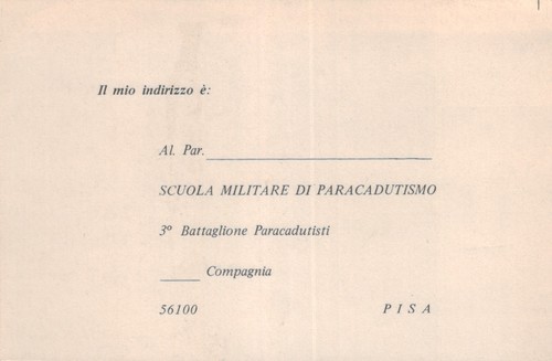 Cartolina militare 1970 - cartolina, 1970/80