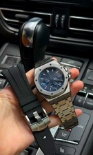 Seikmod Royalmod Chrono Blue | Cronografo Aut, Zaffiro, 41mm, Acciaio + Gomma