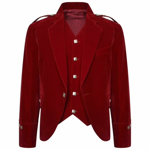 Giacca uomo velluto rosso