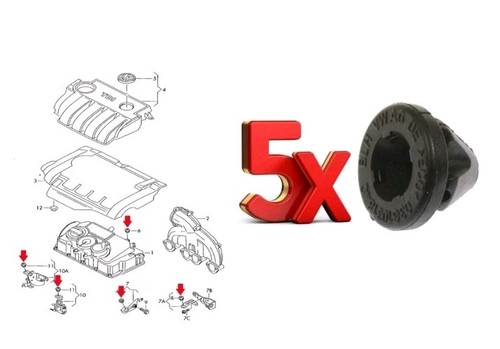 Kit gommini clip coperchio - kit,