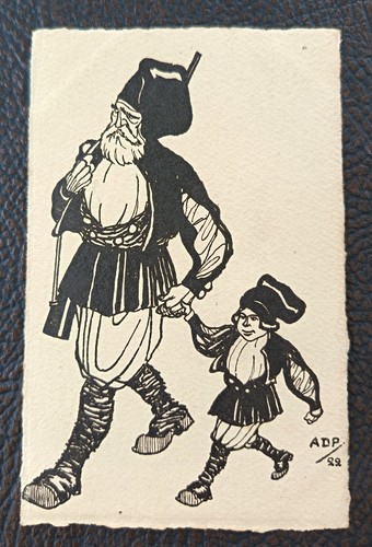 Cartolina costume sardo - costume,