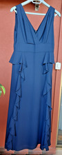 vestito donna elegante cerimonia abito lungo blu