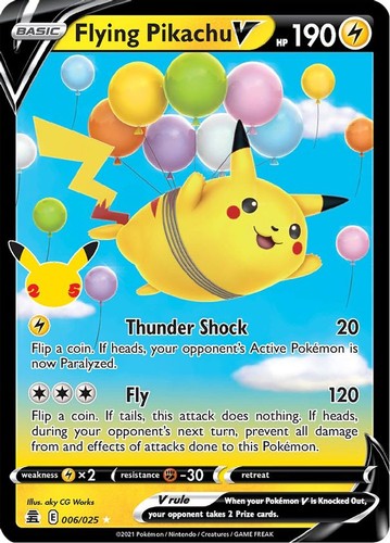 Flying pikachu 006 - flying, 006/025