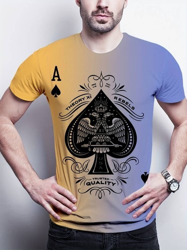 Shirt spade print - spade,