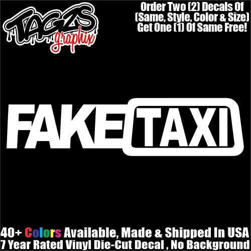 Fake taxi diecut vinyl window - taxi,