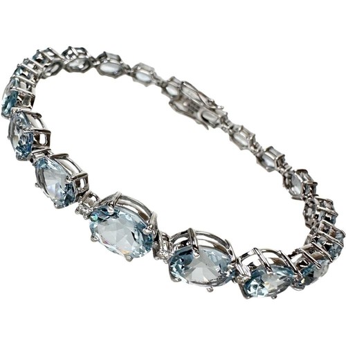 Bracciale acquamarina ct - 15,6,