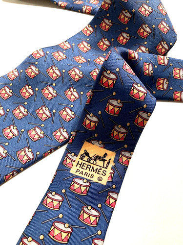 Hermes vintage drum rhythm tie - vintage,