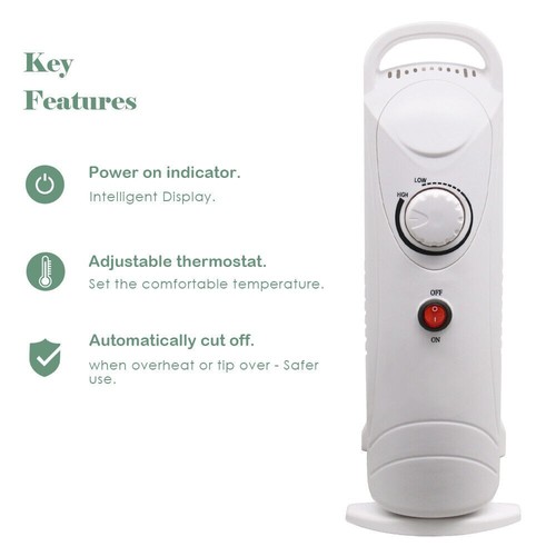 Radiatore olio pinne 800w - olio,