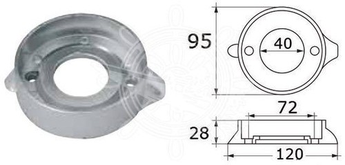 Anodo collare tipo - tipo, per
