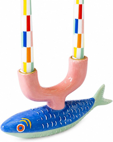 Portacandele ceramica con - portacandele,