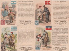 Lot de 13 Chromos Gant Perrin  La poste dans le monde.