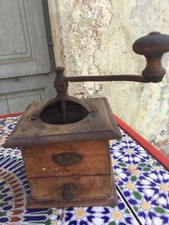 ANTICO MACININO MACINA CAFFÈ ANNI 30 40  LEGNO E ACCIAIO MARCHIATO PEUGEOT