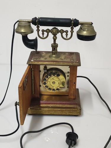 Telefono legno vintage - telefono,