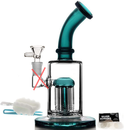 Bong vetro con percolatore - in,