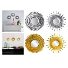 Specchio per il trucco da appendere rotondo decorato in stile europeo Casa Bagno