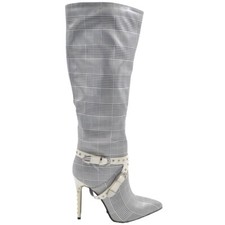 Stivale alto donna grigio
