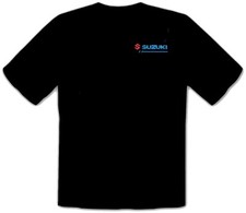 SUZUKI T-shirt nera ricamata per auto qualità premium -4044-SW