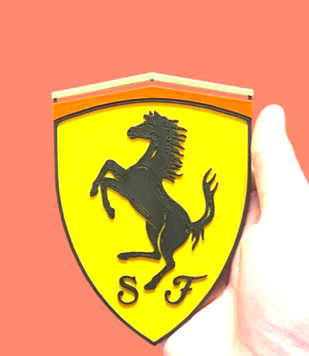 Logo ferrari plastica 3d - logo,