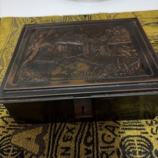 antica scatola ottone / porta