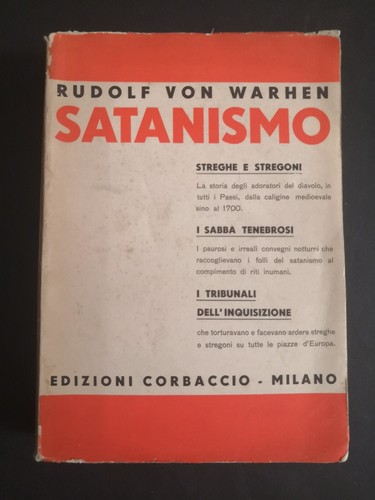 Satanismo rudolf von warhen - satanismo, di
