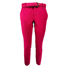 GUCCI - Pantalone in cotone rosso fragola con cintura | Taglia 8UK 36EU