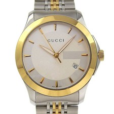 GUCCI G Orologi Senza Tempo 126.4 Quadrante Bianco Acciaio Inox Quarzo Analogico dis...