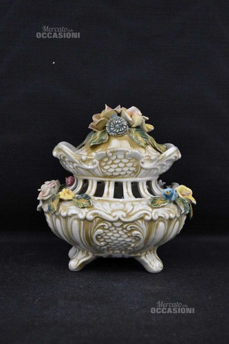 Vaso ceramica capodimonte - vaso,