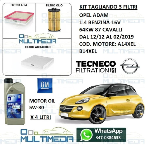 Kit tagliando filtri - e, olio