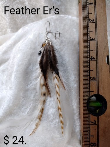 Orecchini con piume - 3, 1/2"
