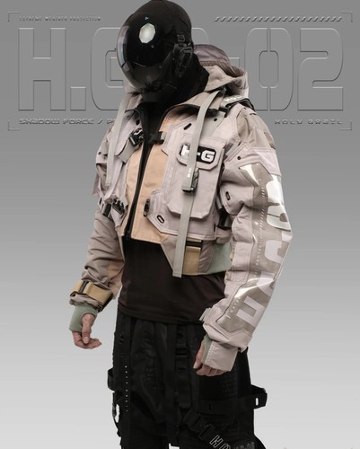 Giacca uomo techwear grigia - uomo,