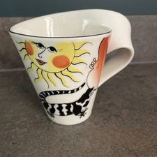 Tazza Villeroy & Boch caffè tè new wave animali della giungla del mondo mai usata