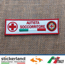 Toppa Patch Croce Rossa Italiana CRI - AUTISTA SOCCORRITORE OPSA con velcro M+F