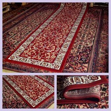 240X70 TAPPETO PASSATOIA DISEGNO NAIN ORIENTALE HERIZ COLORE BORDEAUX ROSSO