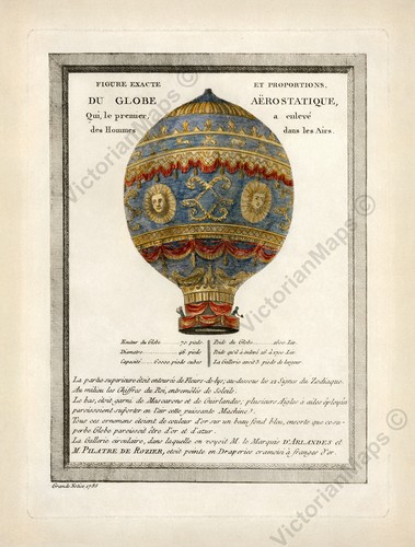 Stampa antica palloncino aria - antica,