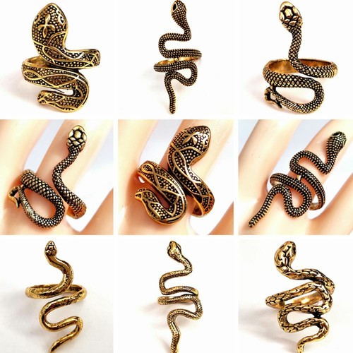 Anello serpente placcato oro