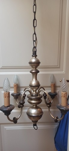 Lampadario vintage legno - , e