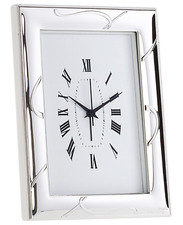 OROLOGIO SVEGLIA IN ARGENTO RETRO LEGNO BIANCO ER200/OR