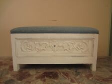PANCA PUFF SGABELLO FONDO LETTO CON CASSETTO PANCA IMBOTTITA SHABBY