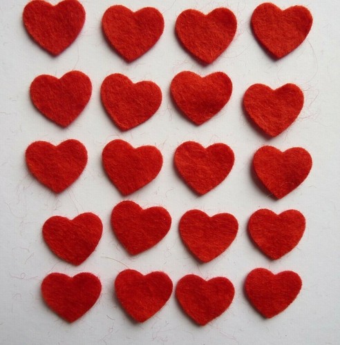 Cuore feltro rosso forme - 20,