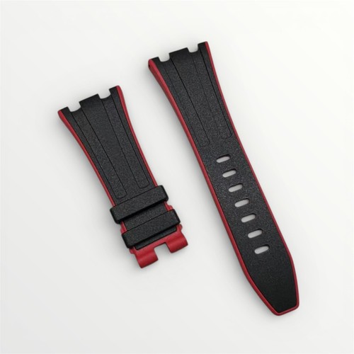 Cinturino gomma nero rosso - in,