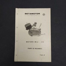 Foglio con parti di ricambio Betamotor motore 48 cc, 4M, annotazioni a penna