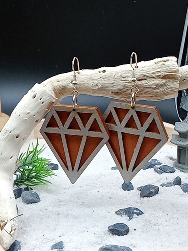 Boucle oreille bois - en,