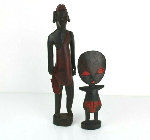 Coppia sculture legno - legno, africane