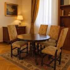 Sedie Barocche Antiche Noce