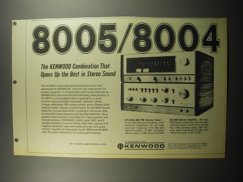 Kenwood 1974 kt 8005 - ad, kt-8005